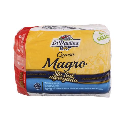 Queso Magro La Paulina Sin Sal X Kg.