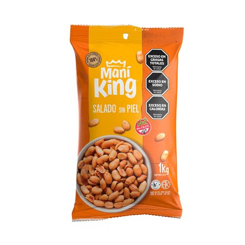 Maní Salado Sin Piel Mani King 1 Kg