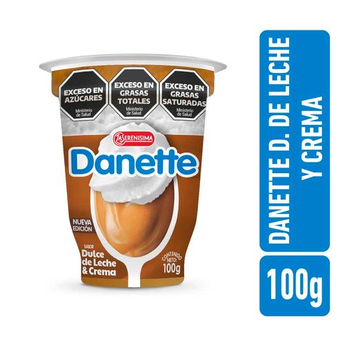 Postre Dulce De Leche Con Crema 100 Gr Danette