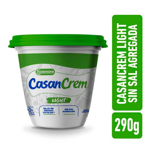 Queso Light Sin Sal Agregada 290 Gr Casancrem
