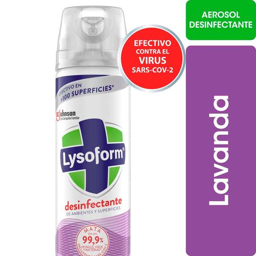 Desinfectante De Ambiente Aerosol Lavanda 360 Ml Lysoform