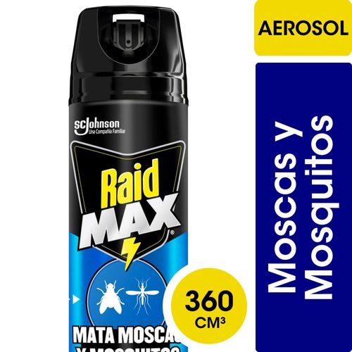 Insecticida En Aerosol Mata Moscas Y Mosquitos Max 360 Cc Raid