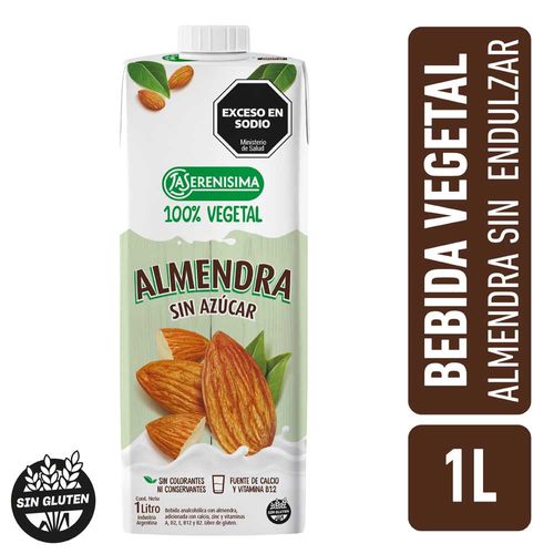 Bebida Vegetal Almendras Sin Endulzar 1 L  La Serenísima