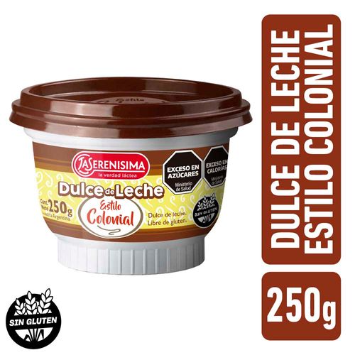 Dulce De Leche La Serenisima Colonial 250g
