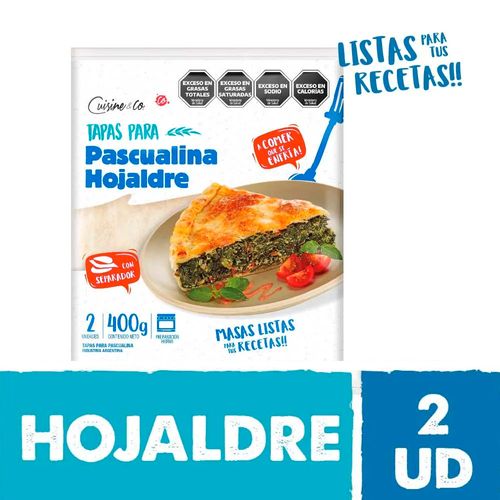 Tapas Pascualina Hojaldre Paquete 2 Un Cuisine & Co