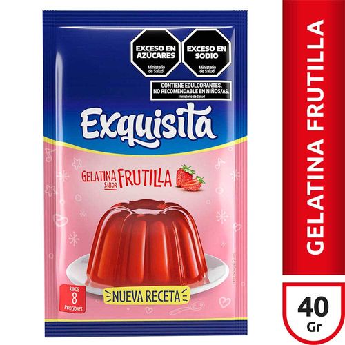 Gelatina Frutilla Exquisita X 40 Gr