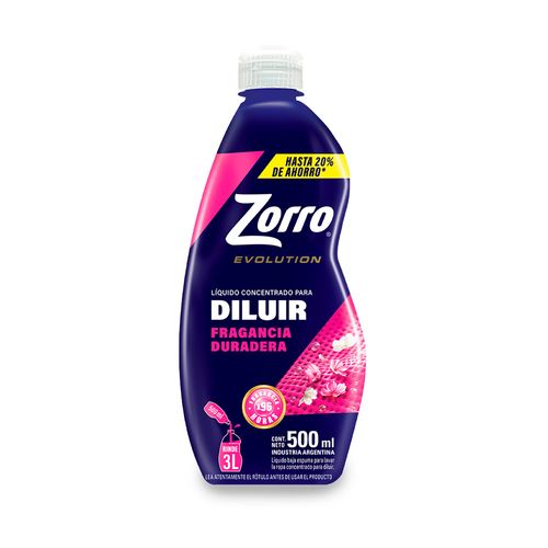 Detergente Liquido Para Diluir Evolucion X 500 Ml Zorro