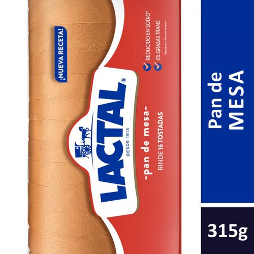 Pan Blanco 315 Grs Lactal