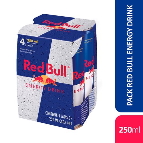 Energizante Red Bull  Lata 250mlx4