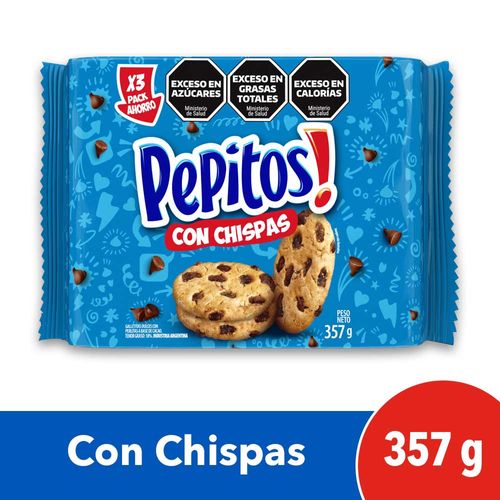 Galletitas Pepitos Con Chips De Chocolate 357 Gr Pack X 3 U De 119 Gr
