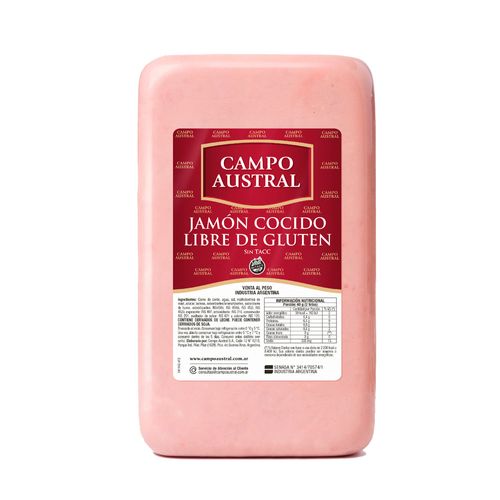 Jamon Cocido Campo Austral Tradicional Feteado Sobre 1 Kg