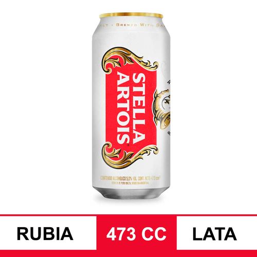 Cerveza Stella Artois Rubia 473 Ml
