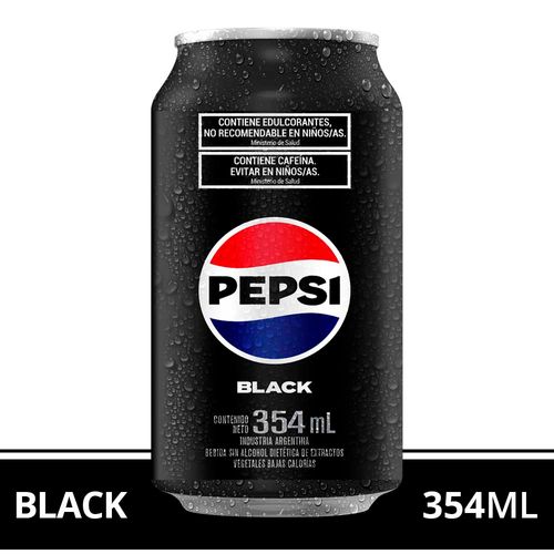 Gaseosa Pepsi Black Lata 354 Ml