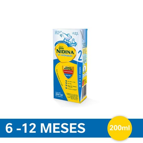 Leche Líquida 2 X 200 Ml Listo Para Tomar Nidina®