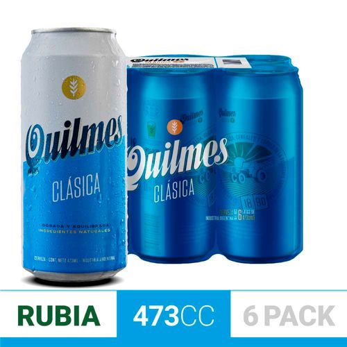 Cerveza Quilmes Clásica Lata 473mlx6