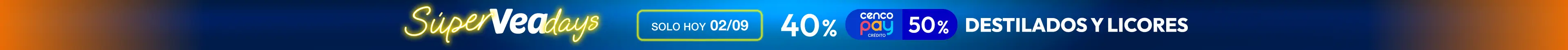 40% en Destilados y Licores 40% en Destilados y Licores
