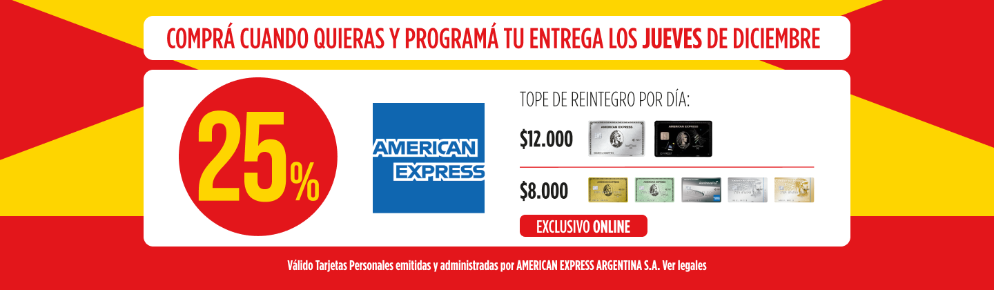 25% en American Express