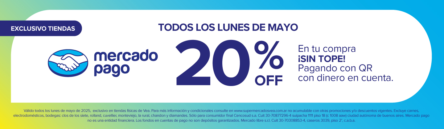 Mercado pago - 20%