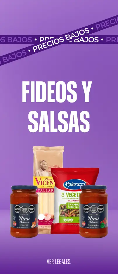 Precios bajos en Fideos y Conservas de Tomate