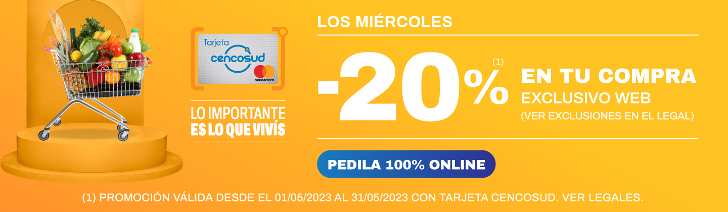 Vea | 20% los Miércoles con Tarjeta Cencosud