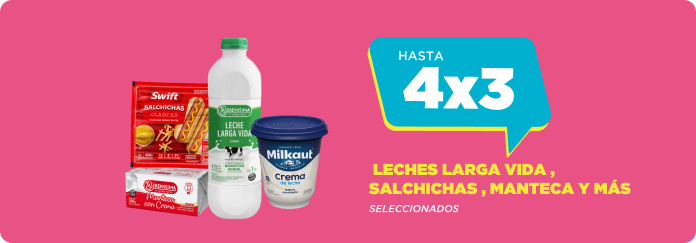 Vea | Hasta 4x3 en Leches larga vida, Salchichas y más