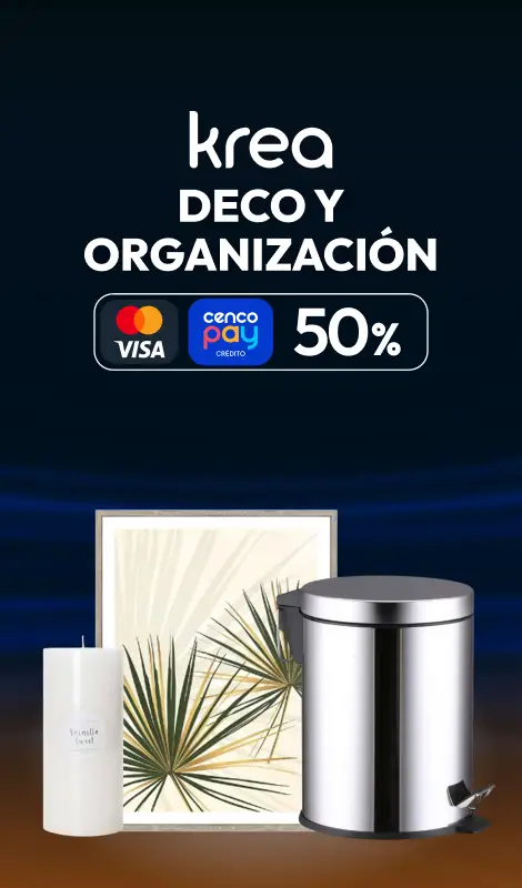 50% en deco y organizacion "krea"