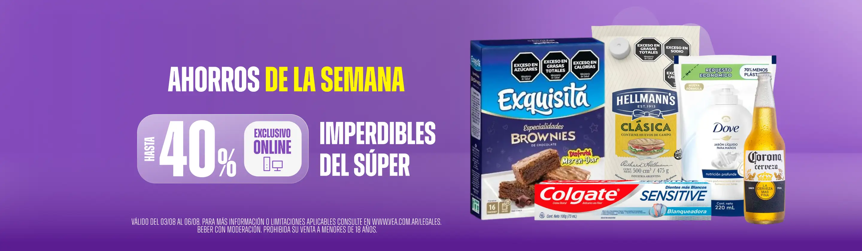 Hasta 40% en Almacén, Bebidas, Perfumería y más