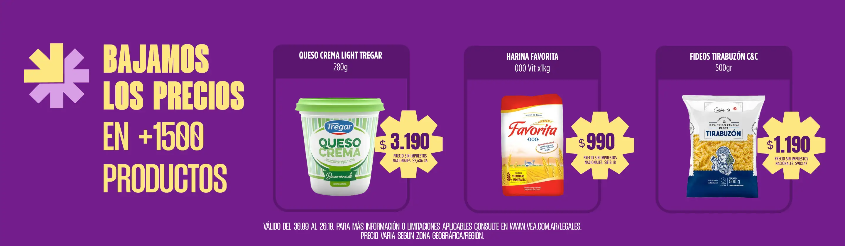 Precios sin letra chica