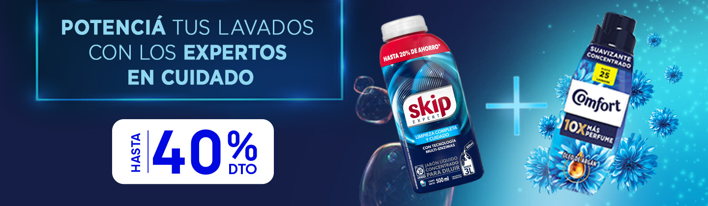 ar_6157_vea_ono_cm_id_smk_banner_vtex_tactica_hasta-40-off-en-skip+comfort_unilever_multimarca_principal_home_custom_14-4-25_20-4-25_limpieza_abril-2025