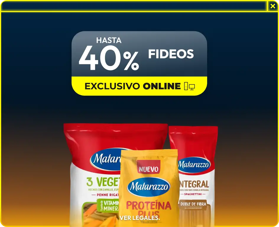 HASTA 40% EN FIDEOS Y SALSAS