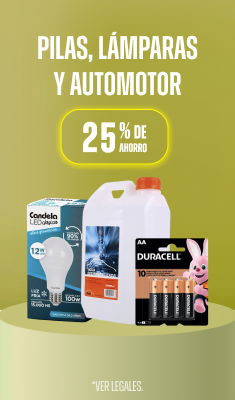 25% en Pilas, Lamparas y Automotor