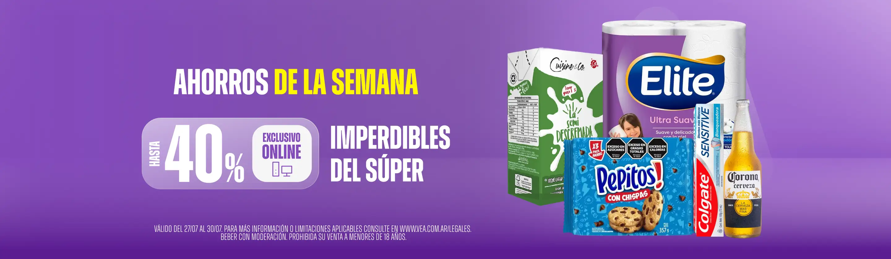 Hasta 40% en Almacén, Bebidas, Perfumería y más