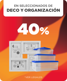 40% en Deco y Organización