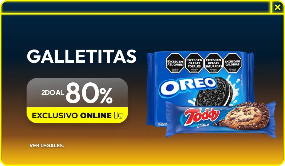 Hasta 2do al 80% en Galletitas
