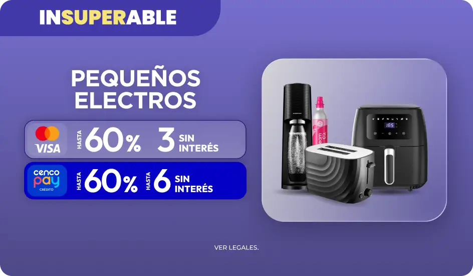 Hasta 60% en Pequeños Electros