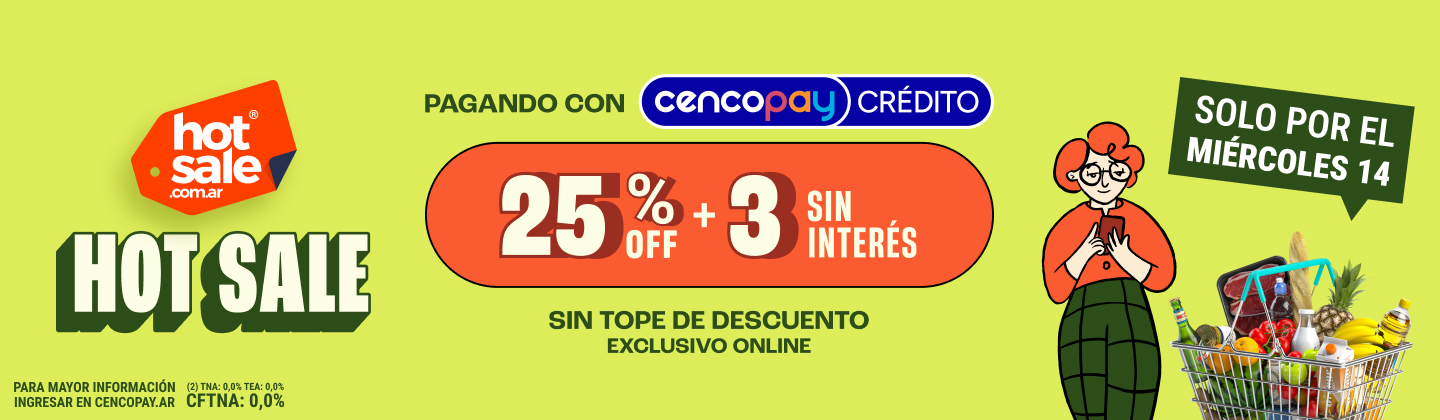 25% + 3 CSI con Cencopay | Hot Sale Vea