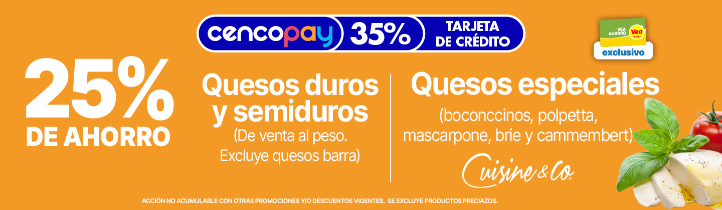 25% en Quesos