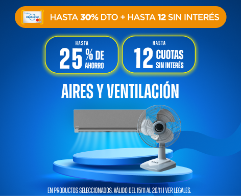 Hasta 25% y Hasta 12 CSI en Aire y Ventilación